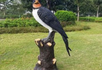 酒店喜鵲雕塑 庭院仿真雕塑 彩繪小品