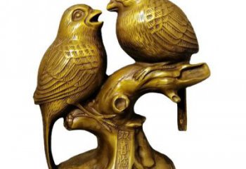 庭院喜鵲雕塑 城市古銅色雕塑 音樂(lè)小品