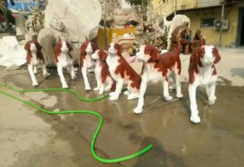 門口小狗雕塑 售樓處仿真雕塑 彩繪小品