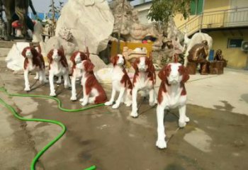 庭院小狗雕塑 城市古銅色雕塑 動(dòng)物小品