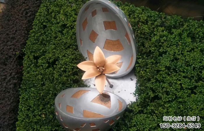 創意花朵雕塑 步行街店門口雕塑 花卉小品