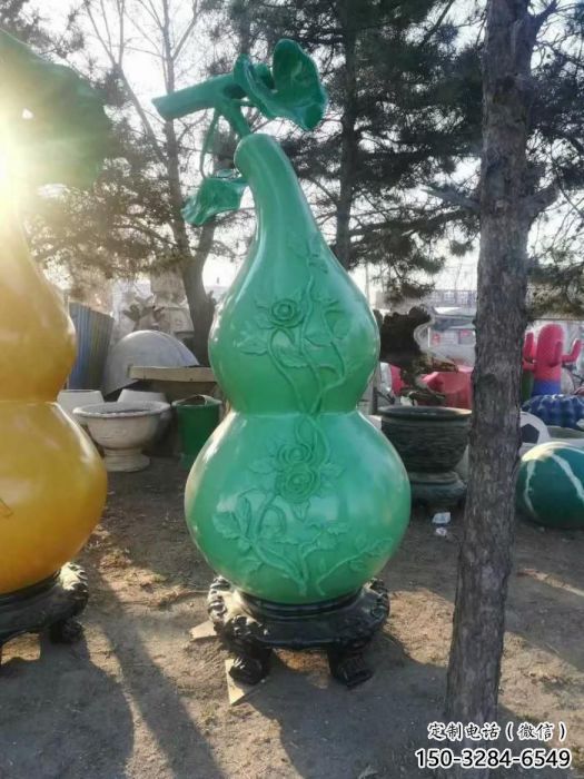 庭院葫蘆雕塑 城市古銅色雕塑 瓜果小品