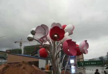 大型花朵雕塑 步行街花卉雕塑 仿真擺件