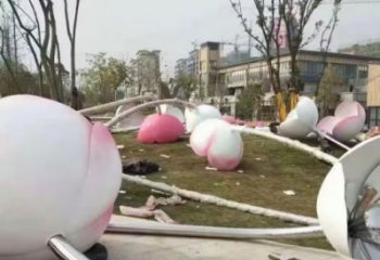 庭院花朵雕塑 城市古銅色雕塑 花卉小品