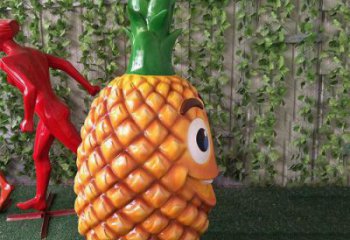 城市菠蘿雕塑 風(fēng)景區(qū)彩繪雕塑 抽象擺件