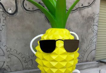 創(chuàng)意菠蘿雕塑 步行街店門口雕塑 果蔬小品