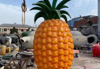 田間菠蘿雕塑 彩繪仿真雕塑 園林?jǐn)[件