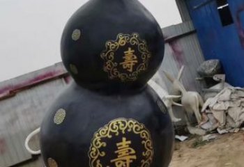 大型葫蘆雕塑 商業(yè)街廣場雕塑 古銅色擺件