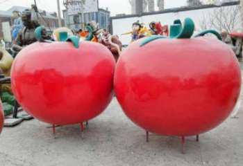 仿真西紅柿雕塑 店門口園林雕塑 果蔬小品