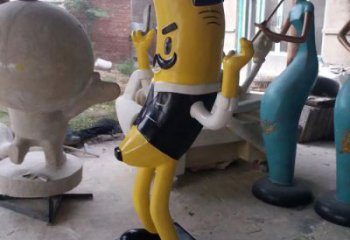 風景區香蕉雕塑 售樓處廣場雕塑 彩繪擺件