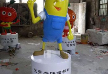 彩繪香蕉雕塑 仿真雕塑 步行街擺件