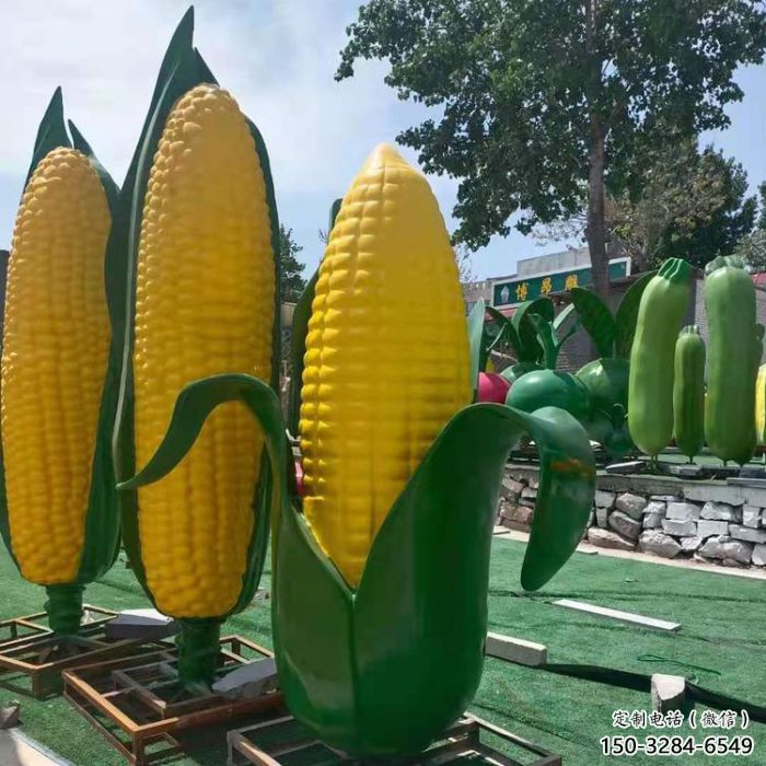 園林玉米雕塑 田間彩繪雕塑 仿真擺件