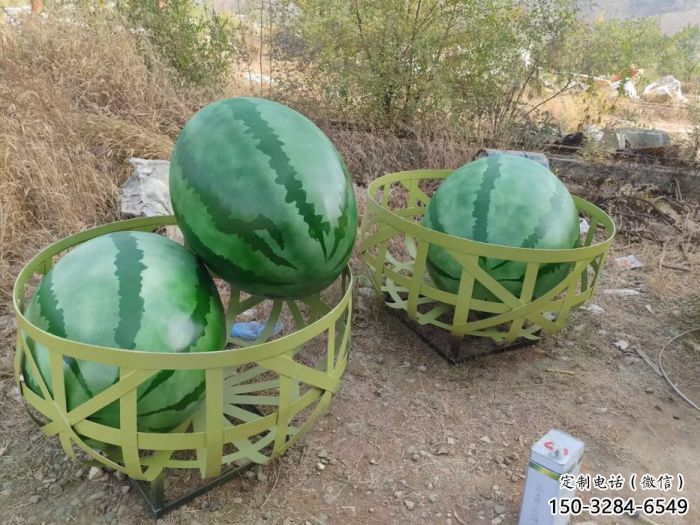 店門口西瓜雕塑 創意景觀雕塑 仿真擺件