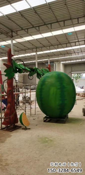 園林西瓜雕塑 城市廣場雕塑 步行街擺件