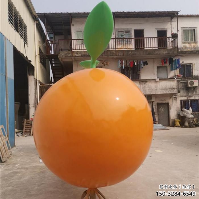 城市橙子雕塑 風景區(qū)彩繪雕塑 抽象擺件