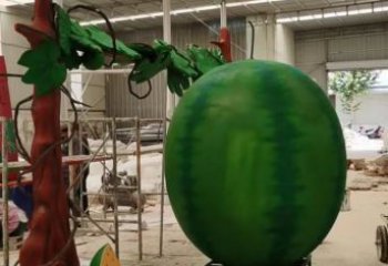 園林西瓜雕塑 城市廣場雕塑 步行街?jǐn)[件