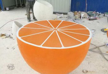 仿真橙子雕塑 店門口園林雕塑 水果小品