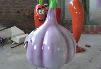 抽象大蒜雕塑 店門口彩繪雕塑 步行街擺件