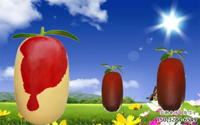 商場大棗雕塑 仿真雕塑 店門口小品