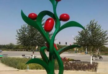 大型大棗雕塑 步行街瓜果雕塑 仿真擺件