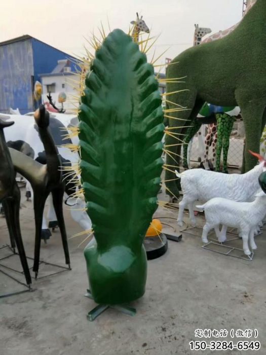 公園仙人球雕塑 酒店門口雕塑 彩繪擺件