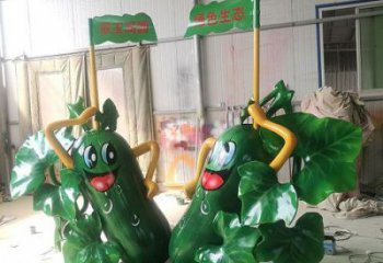 仿真黃瓜雕塑 店門(mén)口園林雕塑 蔬菜小品