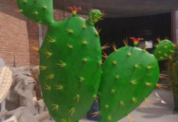 抽象仙人球雕塑 店門口彩繪雕塑 步行街擺件