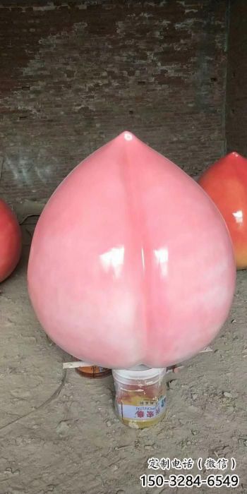 庭院桃子雕塑 城市古銅色雕塑 果蔬小品