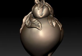 仿古壽桃雕塑 庭院彩繪雕塑 田間小品