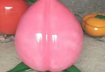 售樓處桃子雕塑 商業街仿真雕塑 水果擺件