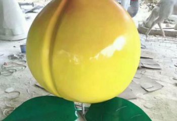 店門口黃桃雕塑 創(chuàng)意景觀雕塑 仿真擺件