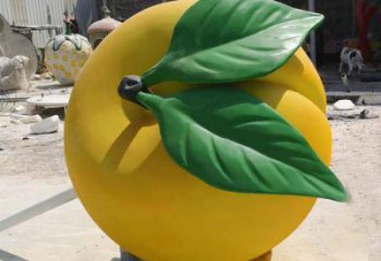 公園黃桃雕塑 酒店門口雕塑 彩繪擺件