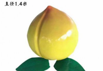 園林黃桃雕塑 田間彩繪雕塑 仿真擺件