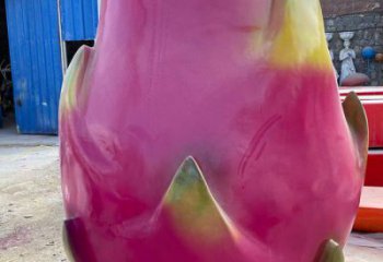 大型火龍果雕塑 步行街水果雕塑 仿真擺件