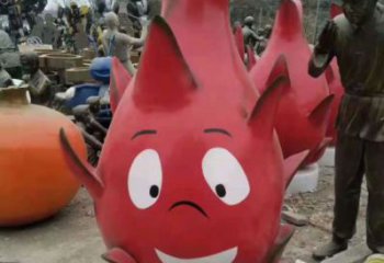 大型火龍果雕塑 商業(yè)街廣場(chǎng)雕塑 古銅色擺件