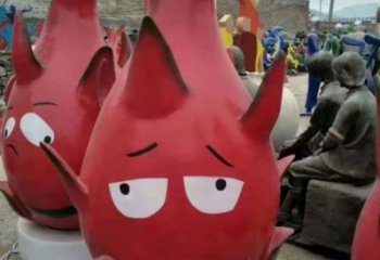 廣場(chǎng)火龍果雕塑 公園仿真雕塑 抽象擺件