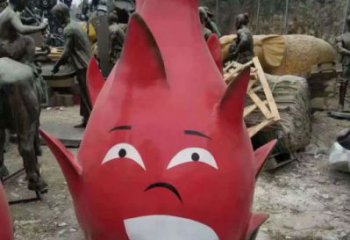 庭院火龍果雕塑 城市古銅色雕塑 水果小品