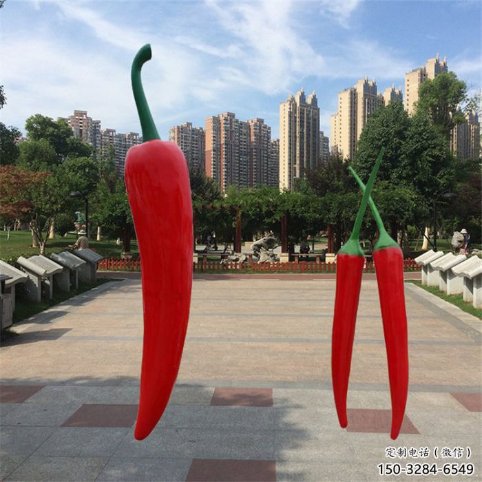 大型辣椒雕塑 門口創(chuàng)意雕塑 售樓處小品