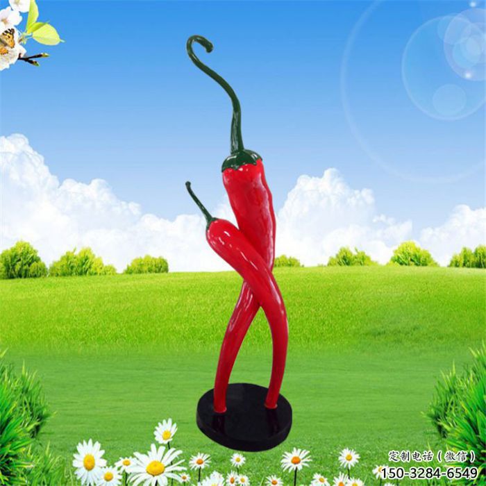 大型辣椒雕塑 商業(yè)街廣場雕塑 蔬菜擺件
