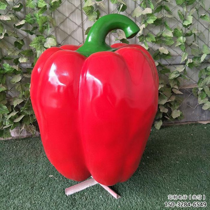 抽象青椒雕塑 店門口彩繪雕塑 步行街擺件