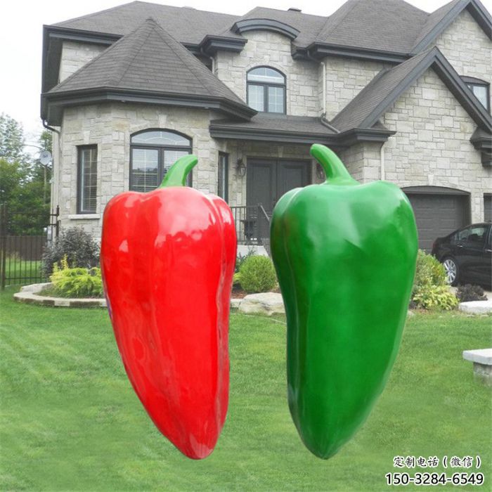 仿真青椒雕塑 庭院彩繪雕塑 田間小品