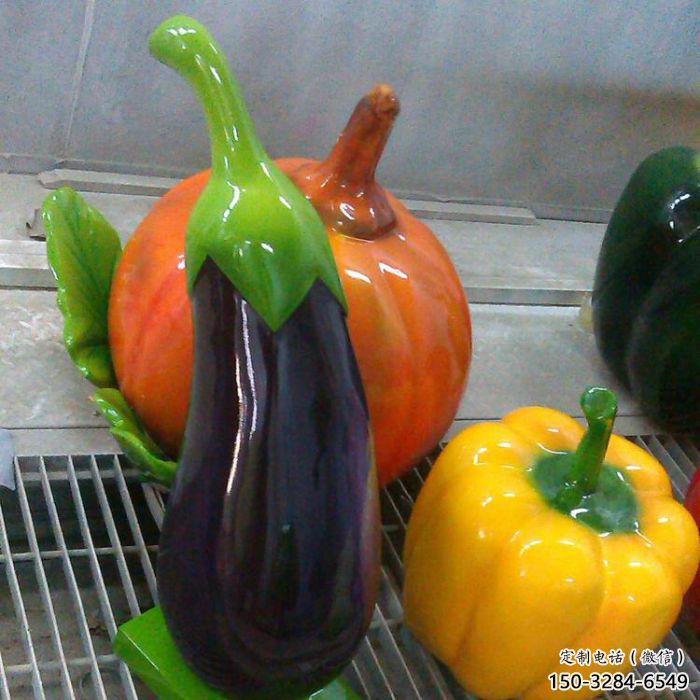 店門口茄子雕塑 創(chuàng)意景觀雕塑 仿真擺件