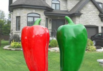 仿真青椒雕塑 庭院彩繪雕塑 田間小品