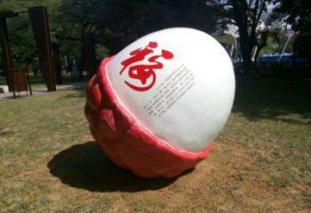 田間荔枝雕塑 彩繪仿真雕塑 園林擺件