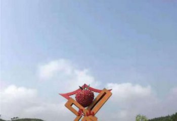 公園荔枝雕塑 酒店門口雕塑 彩繪擺件