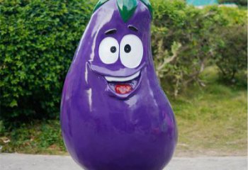 公園茄子雕塑 酒店門口雕塑 彩繪擺件