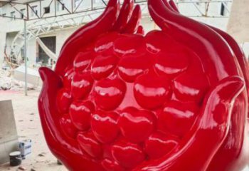 大型石榴雕塑 門口創(chuàng)意雕塑 售樓處小品