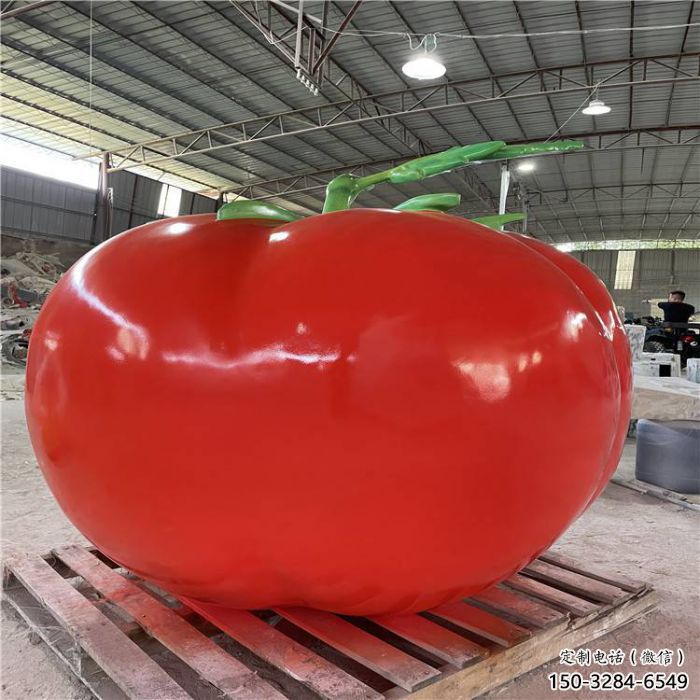 門口番茄雕塑 售樓處仿真雕塑 彩繪小品