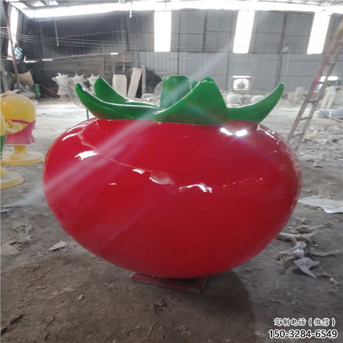 商業(yè)街番茄雕塑 售樓處雕塑 蔬菜擺件