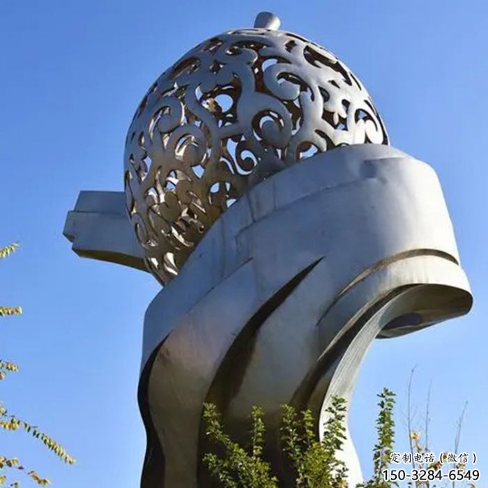 鏤空鴨梨雕塑 廣場水果雕塑 門口小品